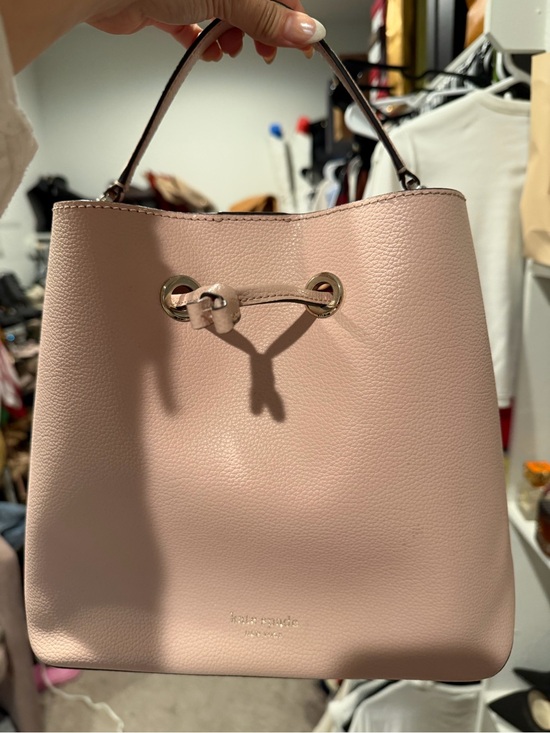 kate spade Handbags - kate spade Blush Pink Pebbled Leather Drawstring Shoulder Bag